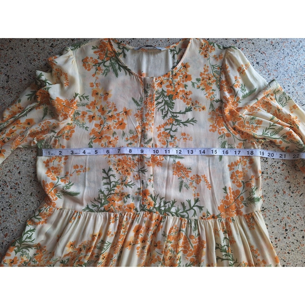 Zara Angel Dress Flowy Tiered Floral Maxi Dress - Picture 10 of 11